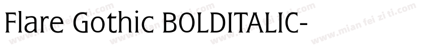 Flare Gothic BOLDITALIC字体转换